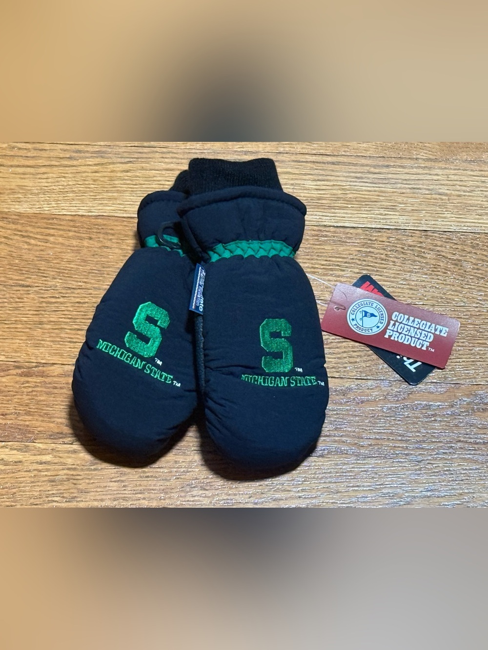 VTG Kids 90s Michigan State Spartans Gordini Youth Mittens NWT Deadstock MSU